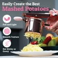 thumbnail image 3 of Priority Chef Large 15oz Potato Ricer, Heavy Duty Stainless Steel Potato Ricer, Rose Gold and Pink, 3 of 9
