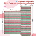 thumbnail image 5 of Red and Green Christmas Pattern Toddler Nap Mats for Kids Preschool,59"x22" Sleeping Mat Bag or Kids,Toddler Sleeping Bag,Toddler Nap Mat or Daycare, 5 of 6