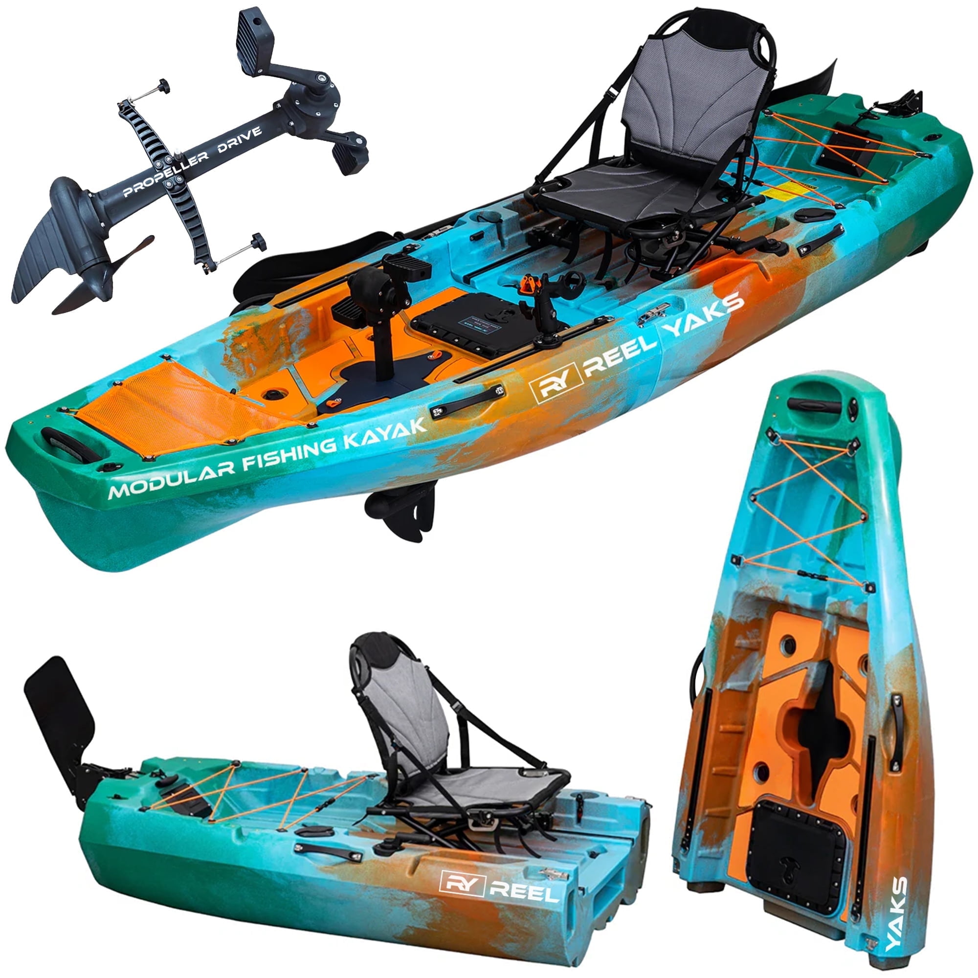 Pelican Catch 130 Hydryve II Sit-On-Top Fishing Kayak, 13