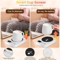 thumbnail image 2 of MIAOKE Calentador de Tazas de Caf&eacute;, Calentador de Tazas Inteligente con 3 Configuraciones de Temperatura Calentador de Tazas para Escritorio 4H Auto Encendido/Apagado Posavasos, Calentador, 2 of 7
