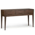 thumbnail image 2 of WyndenHall  Pearson SOLID HARDWOOD 54 inch Wide Mid Century Modern Console Sofa Table - 54 W x 16 D x 31 H Walnut Brown Stained Transitional,, 2 of 5