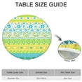 thumbnail image 6 of Vibrant Round Tablecloth, Boho Floral Print with Elastic Hem for 56 Inch Tables, 6 of 7