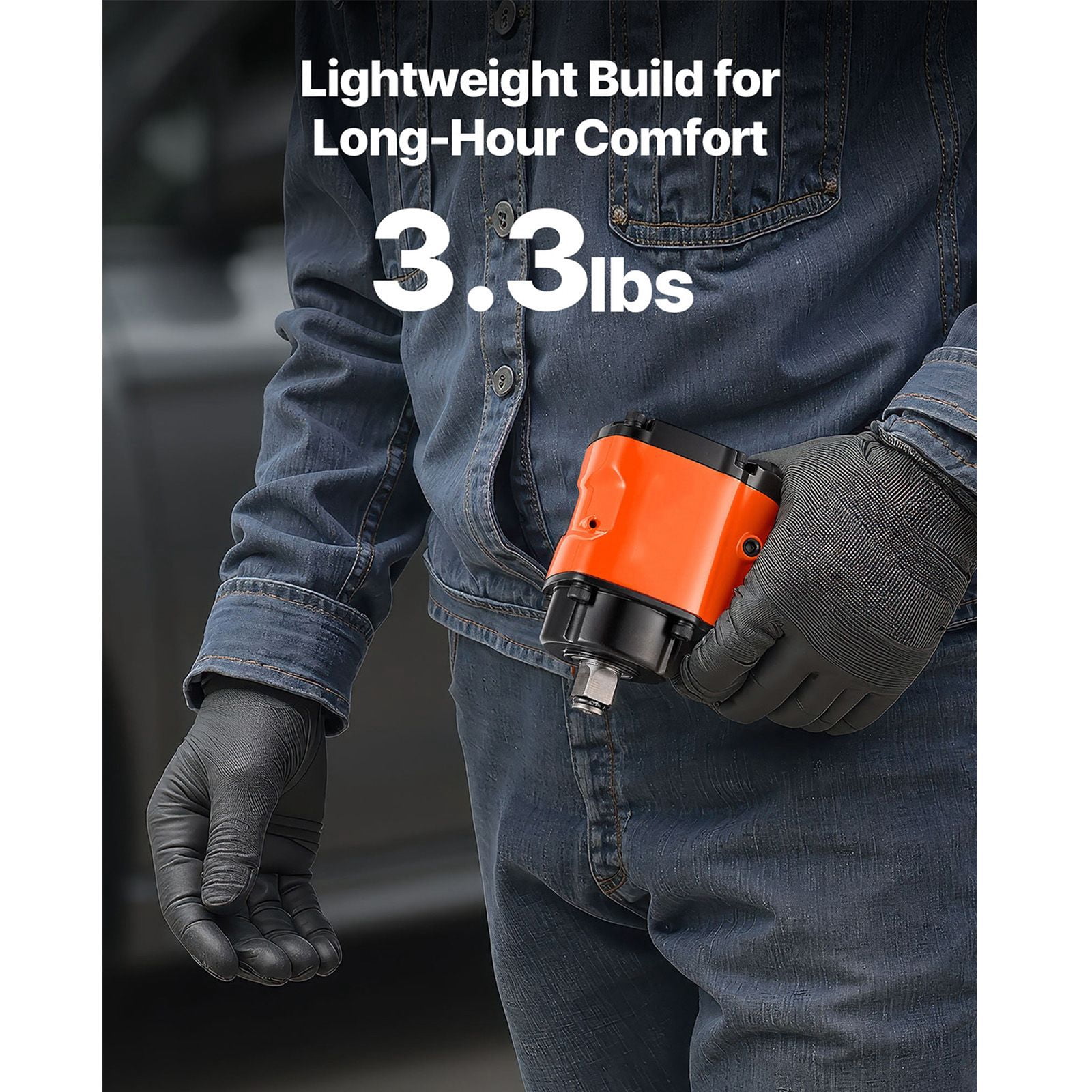 Air Impact Wrench 1/2 Inch Drive 738 ft-lbs Torque 8500 RPM 4-Speed Adjustable for Auto Repair Light Duty