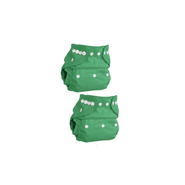 Kashmir Baby Charcoal Bamboo One Size Pocket Cloth Diapers 2 Pack. Snap Closure. “Sweet Pea”