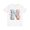 White, variant on Letter N Unisex Graphic Tee Vintage Inspired Artwork Short Sleeve Cotton