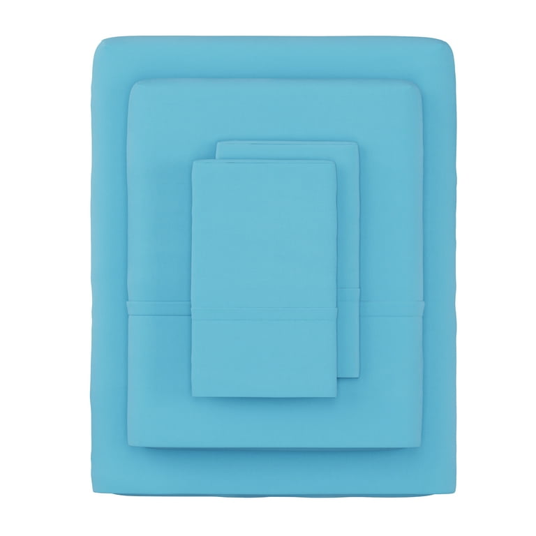 Somerset Home Series Microfiber Sheet Set, Blue, Twin