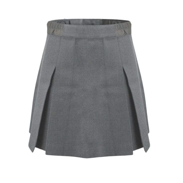 Falda escolar para niña, color gris, talla 38 a 50