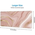 thumbnail image 2 of Pink Gold Marble Gaming Mouse Pad XL Extended Large Mousepad with Nonslip Rubber Base Stitched Edges Laptop Computer Keyboard Desk Mat for Office Home Gamer, 2 of 6