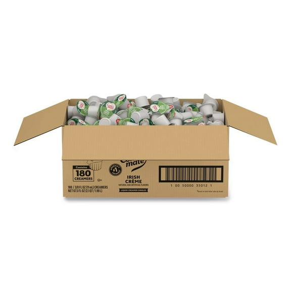 Coffee-Mate 08506985 0.38 oz Mini Cups Bulk Liquid Coffee Creamer - Irish Cream (180/Carton)