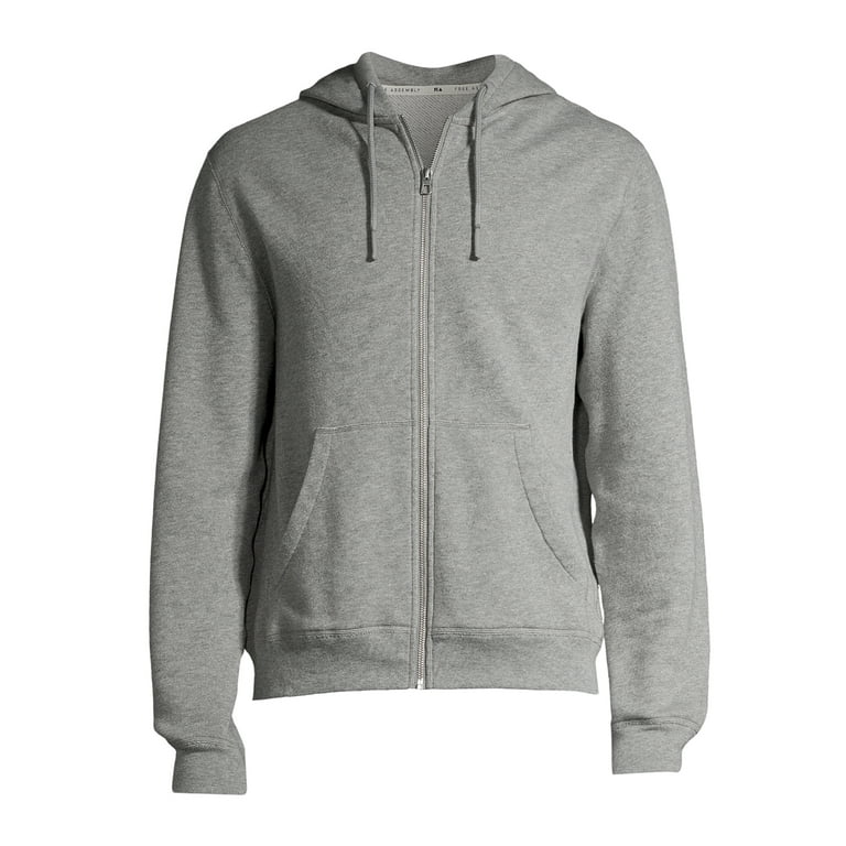 Grey zip up hoodie hotsell walmart