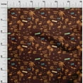 thumbnail image 3 of oneOone Cotton Poplin Chocolate Brown Fabric Beach Hawai Diy Clothing Quilting Fabric Print Fabric By Yard 42 Inch Wide, 3 of 4