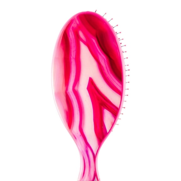 Pink Agate , The Wet Brush Gemstone Detangler - Pack of 1 with SLEEKSHOP Teasing Comb