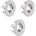 thumbnail image 1 of HAHDAXIA Sink Basin Trim Overflow Cover Brass Insert in Hole Round Caps Chrome 3 PCS, 1 of 7