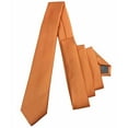 thumbnail image 3 of Men’s Orange Formal Satin Self-Tie Necktie in a Variety of Colors by Spencer J’s Signature Satin Collection, 3 of 3