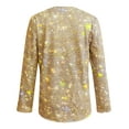 thumbnail image 5 of Gold Womens Tops Spring And Autumn New Casual Solid Color Sequin Long Sleeved T Shirt Going Out Tops for Women, 5 of 5