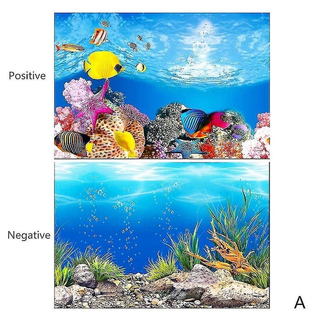 40x80cm Pegatina de paisaje para acuario, póster, pecera, fondo 3d, decoración de acuario