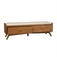 thumbnail image 4 of Alpine Furniture Flynn Bedroom Bench in Acorn Brown, 4 of 7