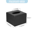 thumbnail image 2 of Cubierta de Caja de Pañ Tissues con Fondo Magnético, Soporte Rectangular para Mesa de Baño (Negro, 4.4"x4.4"x3.1"), 2 of 7