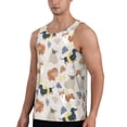 thumbnail image 2 of Uemuo Dogs Pattern Men's Muscle Shirts Sleeveless Dry Fit Gym Workout Tank Top Lightweight Sports Tank Top Beach Tank Top, Loose-fit Sleeveless Shirt-4X-Large, 2 of 7