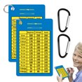 Golf Club Range Chart Card Portable Golf Score Cards 2pcs Golf Club