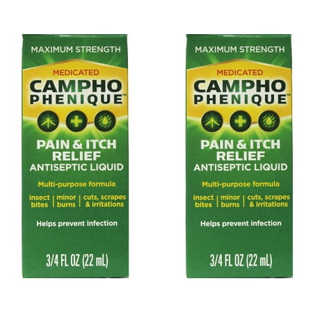 2 Pack - Campho-Phenique Pain & Itch Relief Antiseptic Liquid 0.75 oz
