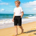 thumbnail image 3 of Pantalones de Natación para Niños Pequeños Verano Sólido Elástico Cintura Pantalones de Playa Bolsillo Pantalones Deportivos Casuales para Niños, 3 of 8