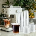 thumbnail image 3 of BagDream 50 Pack 24 oz Clear Plastic Cups with Lids, Disposable Clear Ice Coffee Cups with Lids for Cold Drinks, Smoothies, Party Supplies, 3 of 9