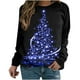 thumbnail image 2 of Pntutb Camiseta de manga larga con cuello redondo y estampado navideño para mujer Pntutb Pntutb-2739, 2 of 4