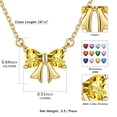thumbnail image 4 of FindChic 14K Gold Plated Necklace for Women, Love Heart Cubic Zirconia Pendant November Birthstone Bow Necklaces Birthday Mothers Day Jewelry Gifts Her Wife Lady Adults Ideas, 4 of 9