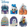 thumbnail image 2 of Disney Loungefly Princess Stitch Wall-E Donald Duck Pixar Up Double Strap Shoulder Bag Purse School Backpack Backpack Kids Gifts, 2 of 5
