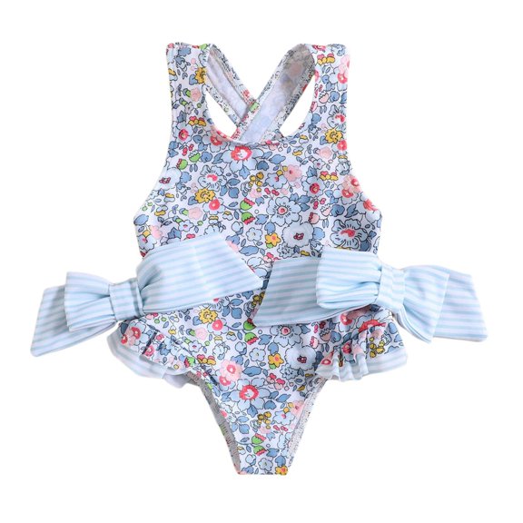 Shadoumai One Piece Swimsuit for Girls 9-10 Cutout Waist Tankini Lightweight Contrasting Trim Beach Skirt Cute Ruched Bathing Suit Swimwear with Cover Up Skirt Adjustable Straps