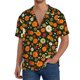 thumbnail image 1 of Fotbe Harvest Pumpkins Camisa Estampada de Manga Corta para Hombre, Casual de Verano, Estilo Playero, Sin Arrugas-4X-Large, 1 of 5