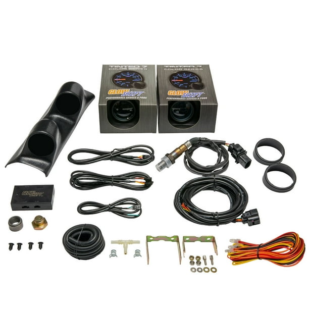 GlowShift Black Dual Pillar Pod for 19972001 Honda Prelude with