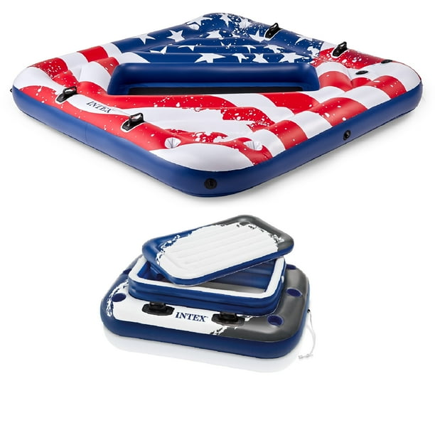 Intex 2 Person Party Island Pool Float w/ 72 Can Beverage Cooler Float With Lid - Walmart.com