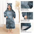 thumbnail image 3 of FORMRS Wearable Blanket Hoodie with Sleeves for Kids Cozy Flannel Sweatshirt, Watercolor Sky Pattern, 3 of 7