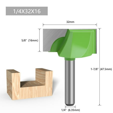 

Leke Cleaning Bottom Router Bit 6.35mm Shank Milling Cutter Engraving Woodworking