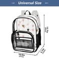 thumbnail image 4 of PVC Transparent Backpacks Clear Backpack for Travel and Outings Hearts and String Garland, 4 of 7