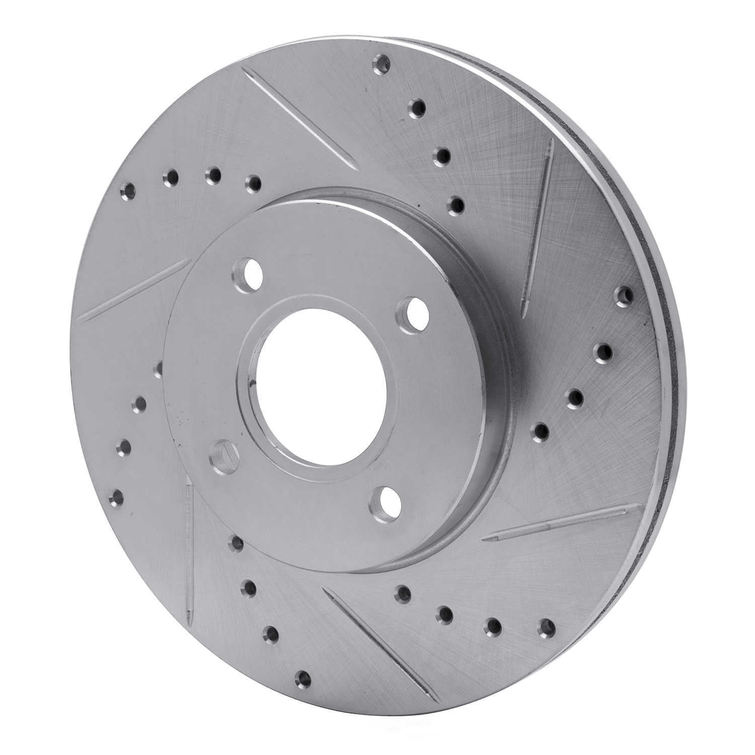 Dynamic Friction Company 631-54053R DFC Brake Rotor - Drilled And Slotted - Silver