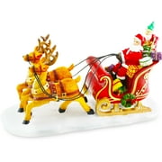 Santa And Sleigh Christmas Figurine Piece