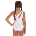 thumbnail image 2 of Whosucclay Pastel Pink Bow Pattern Girls One Piece Bathing Suit for Swim Pool, Removable Bra Tummy Control Girls One Piece Swimsuit with Cover Up, 11-12 Years Old, 2 of 12