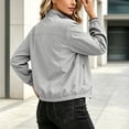 thumbnail image 6 of LUVDA Womens Lightweight Jacket Full Zip Stand Collar Long Sleeve Casual Windbreaker with Zipper Pockets for Travel & Hiking, 6 of 7