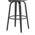 thumbnail image 4 of 30 Inch Faux Leather Swivel Bar Stool, Black and Gray, 4 of 5