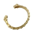 thumbnail image 2 of Zeckos Polished Goldtone Finish Skulls and Bones Torc Bracelet Cuff, 2 of 2