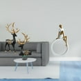 thumbnail image 2 of Estatua De Resina De Reno Y Alce Y Figura De Niña, Colección De Esculturas De Mujer Para Mesa, Armario, Dormitorio, Centro De Mesa, Regalo De Inauguración De La Casa, 2 of 8