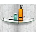 thumbnail image 5 of Mount-It! Corner Glass Shelf with Chrome Rail | 22 LB Capacity, 5 of 5