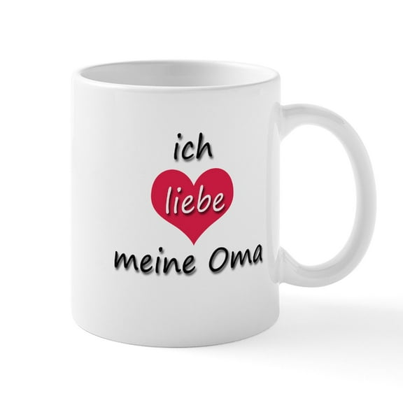 CafePress - Ich Liebe Meine Oma I Love My Grandma In German Mu - 11 oz Ceramic Mug - Novelty Coffee Tea Cup