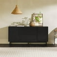 thumbnail image 2 of Pemberly Row Modern Beveled 2-Door 2-Drawer Wood Sideboard 63" - Black, 2 of 16