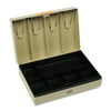Heavy-Duty Steel Lay-Flat Cash Box W/6 Compartments, Combination Lock, Sand
