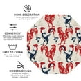 thumbnail image 3 of Fuzoiu Roosters Print Leather Coasters Set,Drink Coasters Set of 4,for Tabletop Protection, Durable PVC Coasters,Home Décor and Housewarming Gift-Octagon, 3 of 6