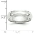 thumbnail image 3 of 14K White Gold 6mm Half Round with Edge Band Ring Size 7, 3 of 7